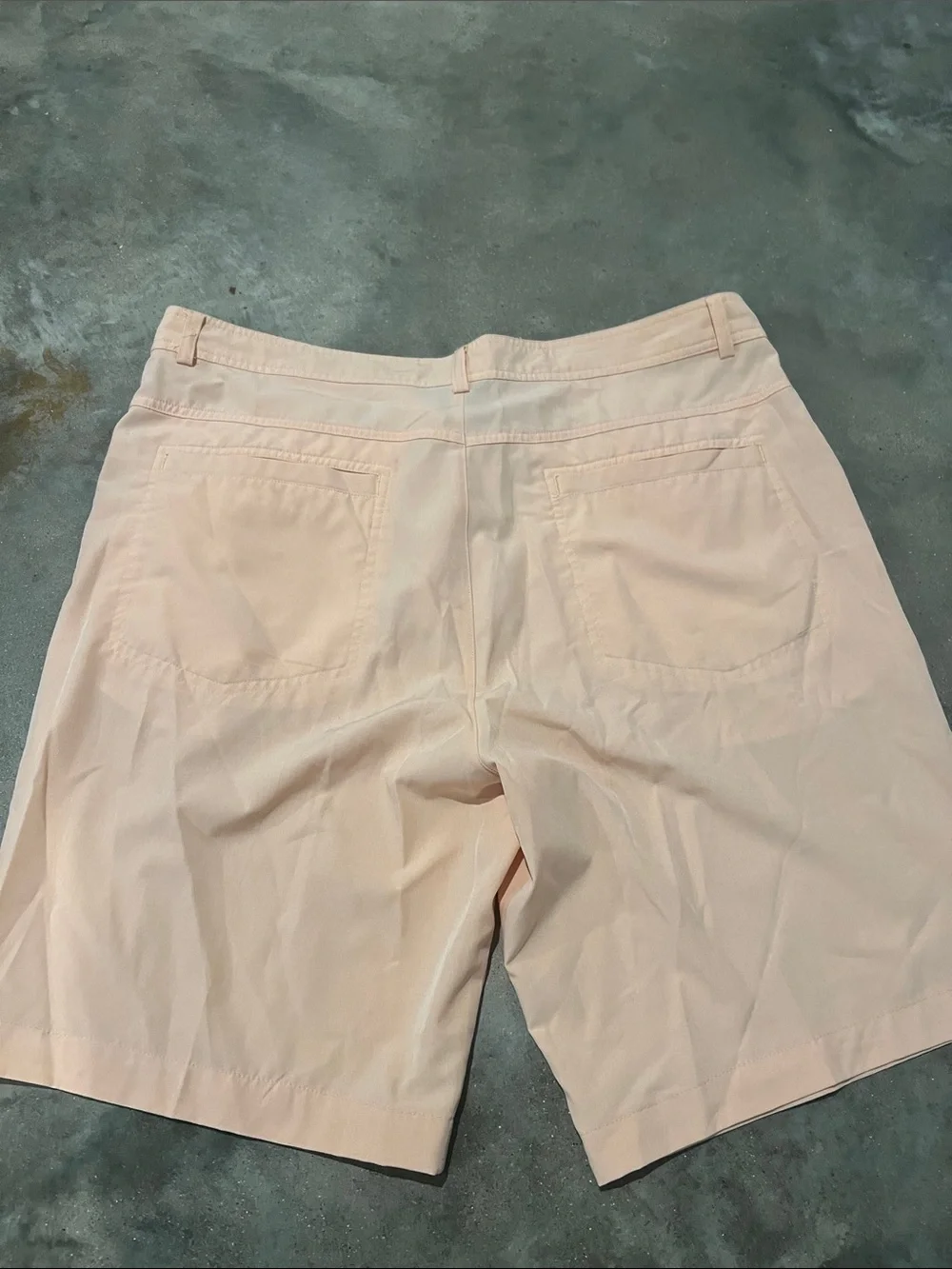 Men's Flat-Front Peach Cotton Shorts